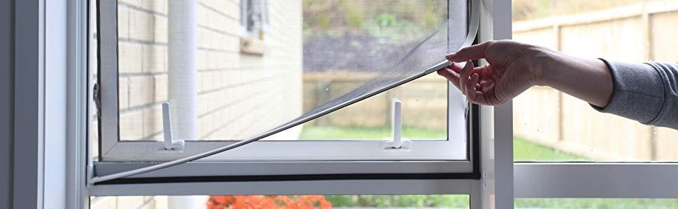 Removable magnetic window screen and fitting edge