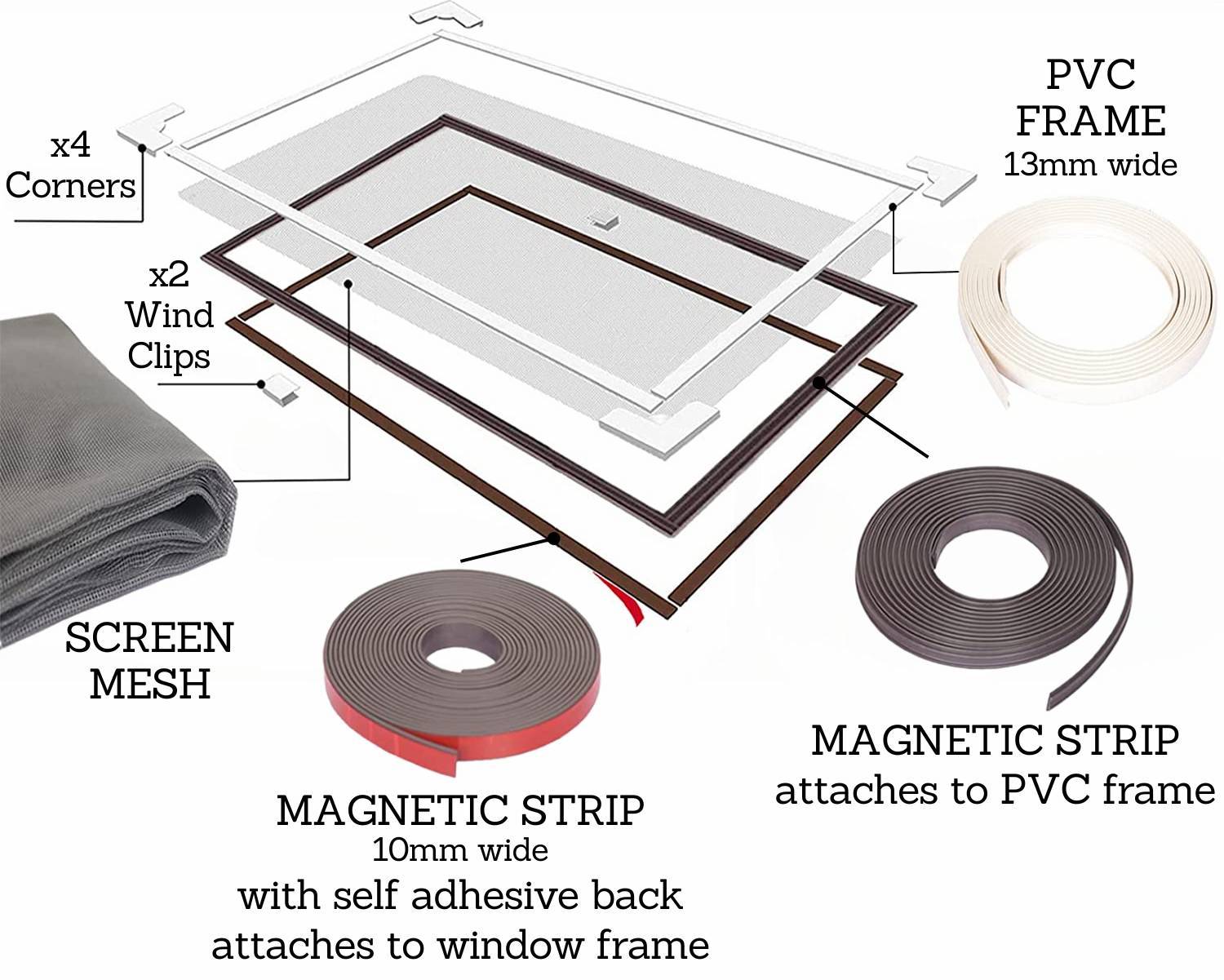 best magnetic window- screen kit